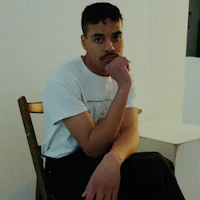 a man sitting on a chair