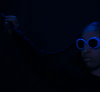 a woman wearing a black shirt